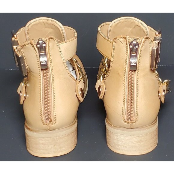 PRIMADONNA COLLECTION Women 37 EURO, bootie tan with chain and buckle 01232 - Picture 8 of 12